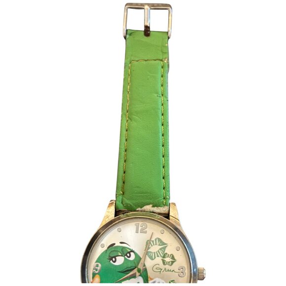 Mars M&M 2008 Green M&M watch FSC3262131 green straps metal bezel stainless back - Picture 4 of 7